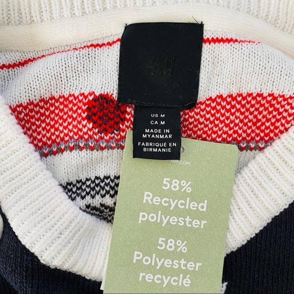 NEW H&M SANTA PAWS Holiday Christmas Sweater Men's Sz S / Womens Sz M - Picture 5 of 11